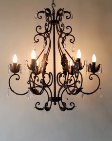 6 Light Rusty Chandelier