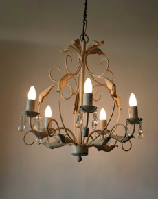 5 Light White Chandelier