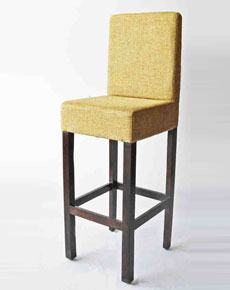 Wood & Fabric Bar Stool