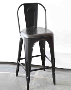 Iron Bar Stool Black