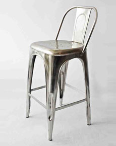 Iron Bar Stool Nickel Finish