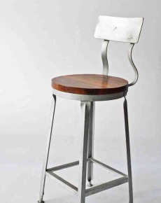 Iron Bar Stool With Back Rest