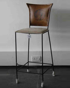 Iron Canvas Bar Stool