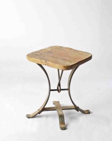 Vintage Wood & Iron Stool