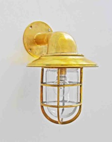 Brass Bend Light With Hat